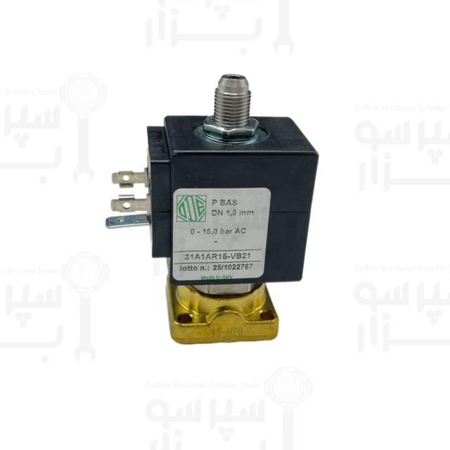 شیر برقی ۳طرفه ۲۴ ولت ای سی برند او دی ای ODE  دی ان ۱٫۵ فشار ۱۵ بار 50 هرتز روبی