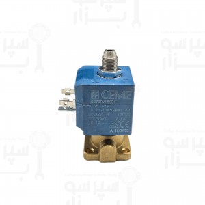 شیر برقی ۳ طرفه هدگروپ مارک سِم ایتالیا 220/230 ولت 50/60 هرتز 9وات دی ان 1/5 میلیمتر هسته روبی