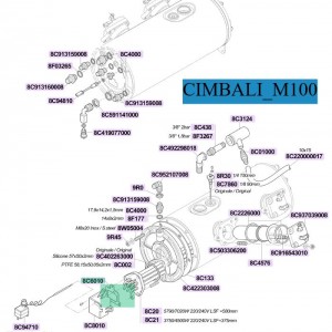 واشر سیلیکونی درپوش انتهای المنت جیمبالی / cimbali