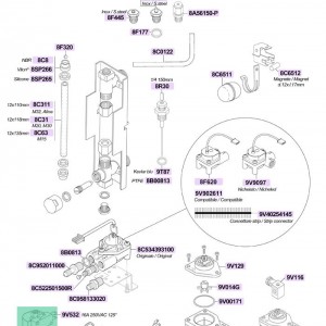 پرشر سوئیچ / سوییچ تنظیم فشار بخار تک فاز 16 آمپر 220-250 ولت XP110 رزوه یک چهارم مناسب اکثر دستگاه ها فشار بین 0/5 الی 1/2 بار