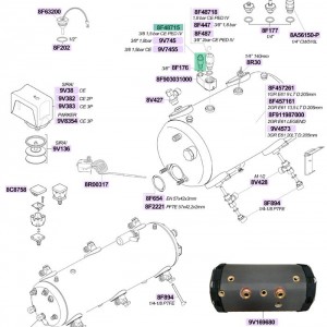 سوپاپ اطمینان یونیورسال مناسب اکثر دستگاه ها 1/8 بار رزوه 3/8 اینچ