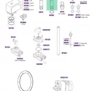 سوپاپ اطمینان 1/8 بار رزوه 1/2 اینچ  مناسب لاسپازیاله و رنچیلیو و اکثر دستگاه ها