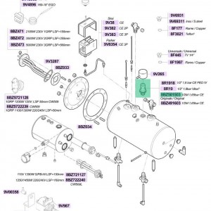 سوپاپ اطمینان کامل اورجینالی بیزرا 1/6 بار رزوه 1/2 اینچ