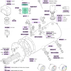 سوپاپ خلا گیر / هواگیر / مینیمم یونیورسال مناسب اکثر دستگاه ها رزوه یک چهارم ۱/۴ اینچ ارتفاع 29 میلیمتر