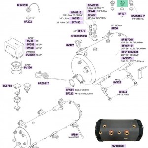 سوپاپ خلا گیر / هواگیر / مینیمم یونیورسال مناسب اکثر دستگاه ها رزوه یک چهارم ۱/۴ اینچ ارتفاع 29 میلیمتر