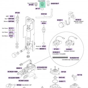 سوپاپ خلا گیر / هواگیر / مینیمم یونیورسال مناسب اکثر دستگاه ها رزوه یک چهارم ۱/۴ اینچ ارتفاع 29 میلیمتر