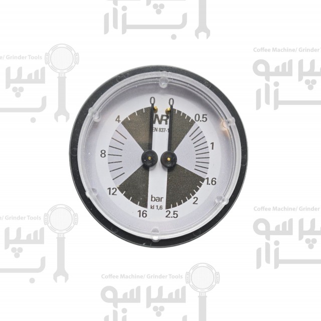 منومتر / مانومتر دوعقربه دستگاه های  جیمبالی ام۲۷  / ام24 و کاسادیو نشانگر  فشار بخار تا 2/5 بار فشار آب تا 16 بار قطربدنه ۶۰ میلیمتر