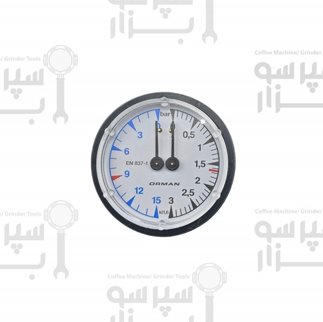 منومتر بویلر دو عقربه جیمبالی ۳-۰ بار ۱۵-۰ بار مدلهای ام۲۲/ام۲۹