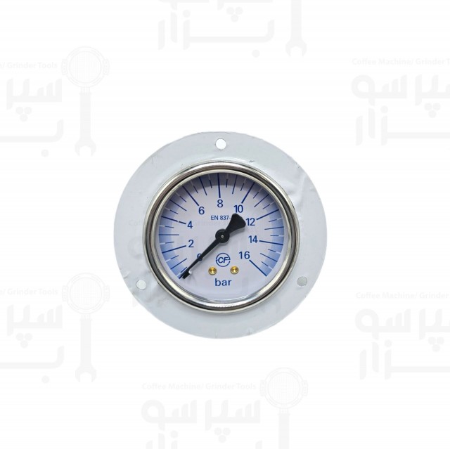منومتر پمپ فائما تک عقربه نشانگر ۰تا ۱۶ بار رزوه پشت ۱/۸ قطر قاب ۸۵ میل قطر بدنه ۶۲ میلیمتر اوریجینال