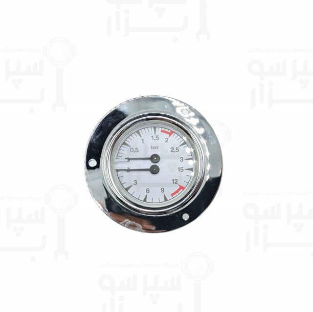 منومترسنرمومدل میلانو دو عقربه رزوه پشت ۱/۸ اینچ قطر بدنه ۶۳ میلیمتر قطر قاب۸۵ میلیمتر