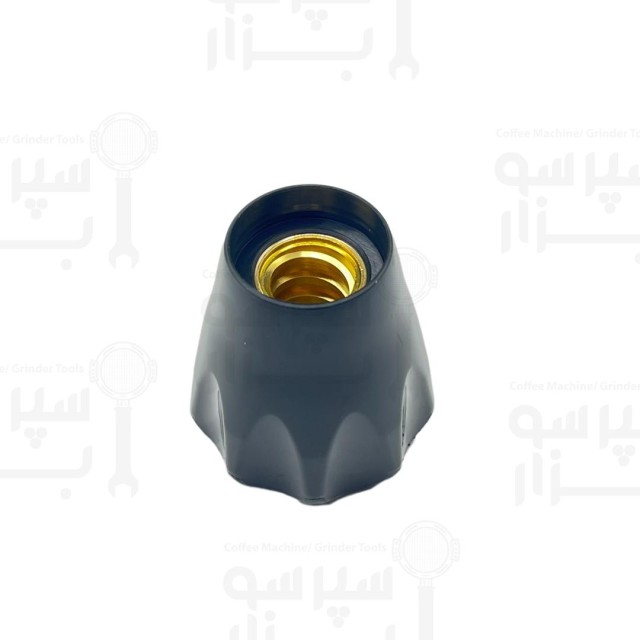 دستگیره بخار بی اف سی رویال مشکی براق بدون دربپوش رزوه درشت طول 6 میلیمتر نیم-دور چرخش