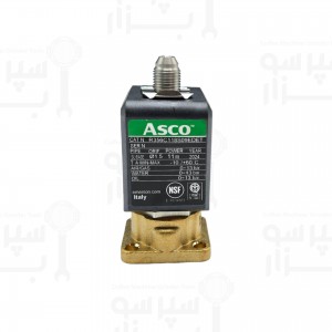 شیر برقی آسکو سیرای 3 طرفه پایه بلند 220 ولت 50/60 هرتز 9 وات کونیکال روبی ماکزیمم فشار ۱۳ بار قطر حفره درونی 1/5 میلیمتر مناسب هدگروپ رنچیلیو