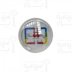منومتر / مانومتر دو عقربه سنرمو / وی بی ام قطر بدنه ۶۳ و  قطر قاب بیرونی ۶۹ میلیمتر رزوه 1/8 اینچ