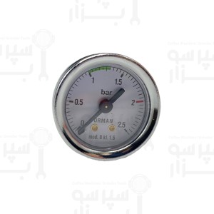 مانومتر / منومتر تک عقربه آستوریا / وگا قطر بدنه ۴۴ میلیمتر رزوه 1/8 نری نمایشگر فشار بخار بویلر ۲٫۵-۰ بار