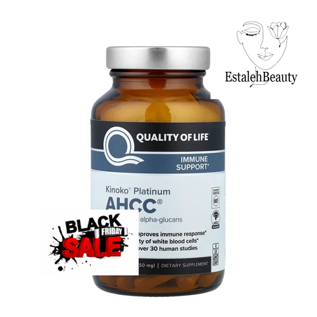 قرص پلاتینیوم کوالیتی آف لایف AHCC – تقویت سیستم ایمنی | ۶۰ عددی (Platinum Quality of Life AHCC – Immune Support | 60 Tablets)