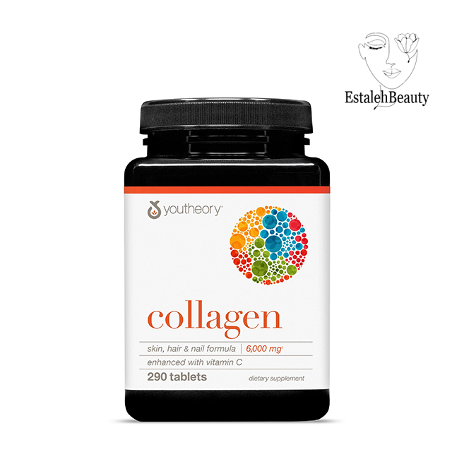 قرص کلاژن یوتئوری ۶۰۰۰ میلی‌گرم | تقویت پوست، مو و ناخن