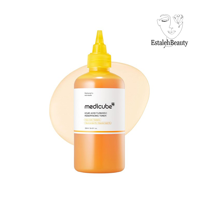 تونر لایه‌بردار کوجیک اسید و زردچوبه مدی‌کیوب – ۲۵۰ میل