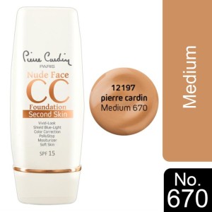 سی سی کرم پیرکاردین روشنی 670 کد 8680570467612 - Pierre Cardin Nude Face Cc Cream Spf 15- 670