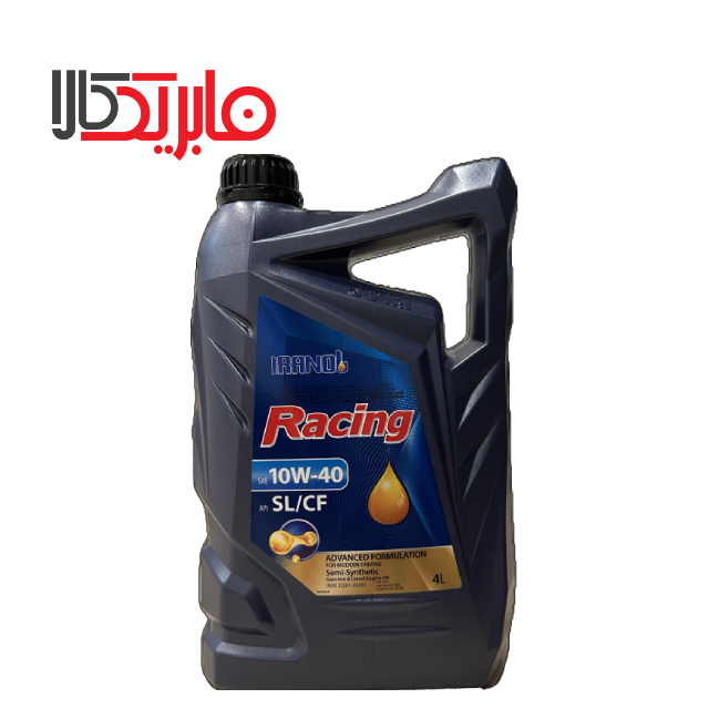 روغن موتور نیم سینتیتک ایرانول مدل ریسینگ 10W40 SL/CF حجم 4 لیتر