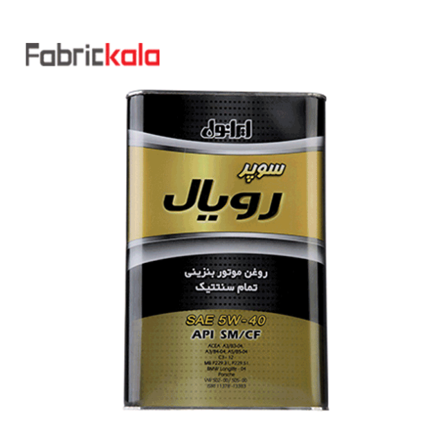روغن موتور ایرانول  مدل سوپر رویال 10W40 SM حجم 4 لیتر