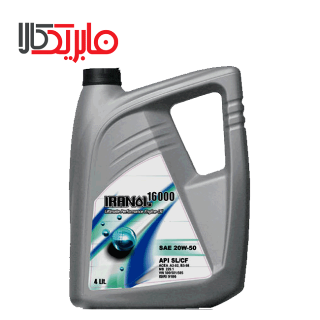 روغن موتور ایرانول ۱۶۰۰۰ حجم 4 لیتری 20W50