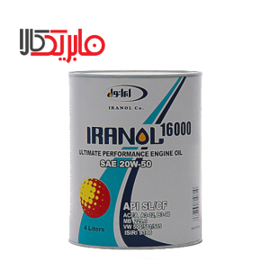 روغن موتور 16000 ایرانول 4 لیتری فلزی