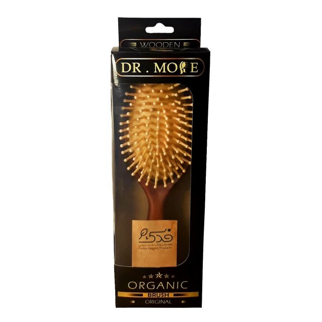 برس چوبی دندانه تیز قهوه ای دکتر مور (با جعبه)