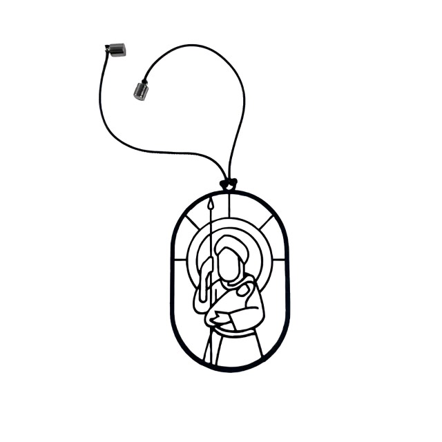 آویز خودرو شمایل امام حسین ماهد (فلزی)