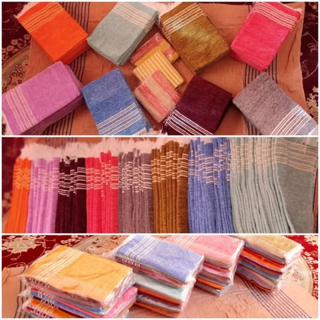 حوله دستی سنتی یزد (80 در 40 - مخمل)