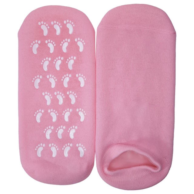 جوراب سیلیکونی صورتی کم رنگ