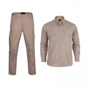 ست پیراهن و شلوار مردانه تاکتیکال s313 کساء (استخوانی)