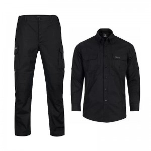 ست پیراهن و شلوار مردانه تاکتیکال s313 کساء (مشکی)