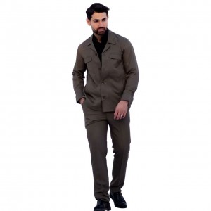 کت و شلوار لبنانی کساء (قهوه ای کد 1)