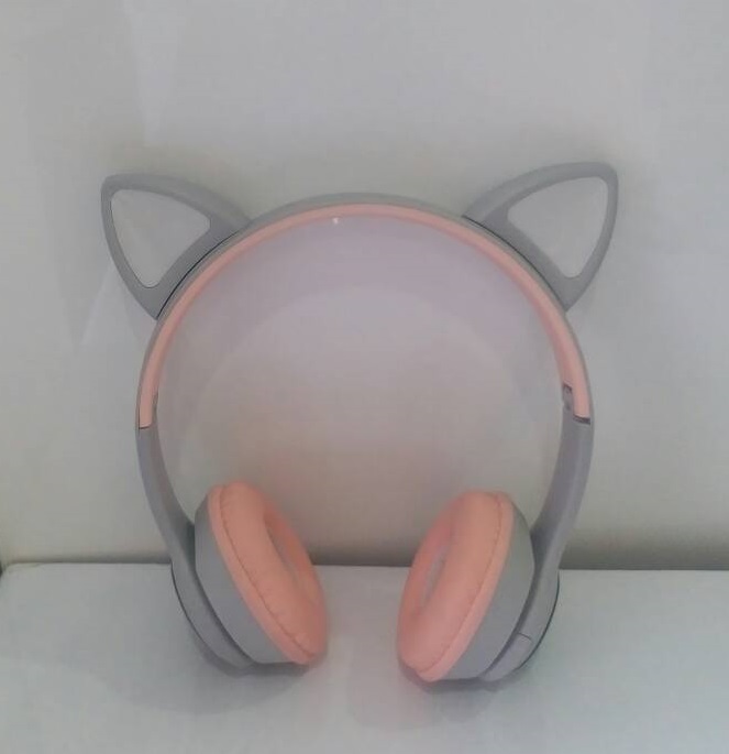 هدفون بلوتوثی مدل X40 M مدل گوش گربه‌ای- طوسی ا فلاح نت