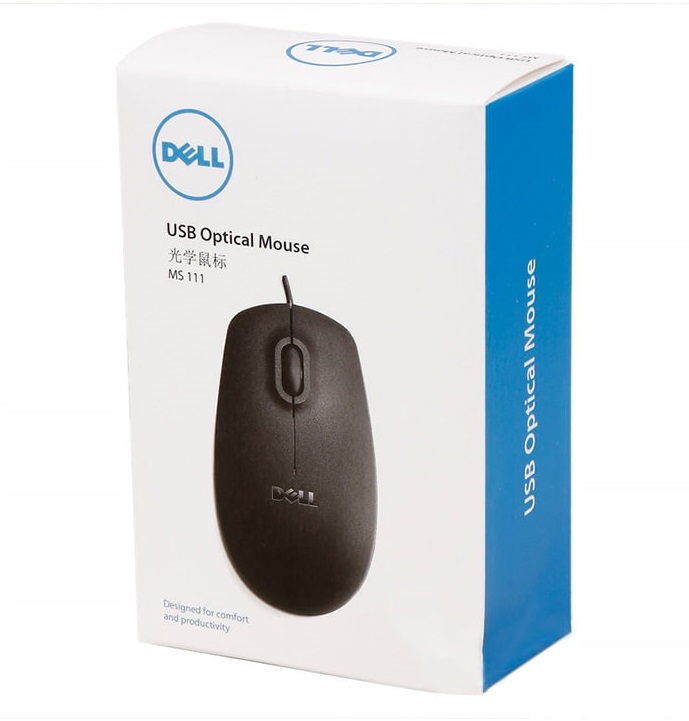 موس سیمی Dell مدل MS111 با دقت 1000 DPI و طراحی ارگونومیک ا فلاح نت