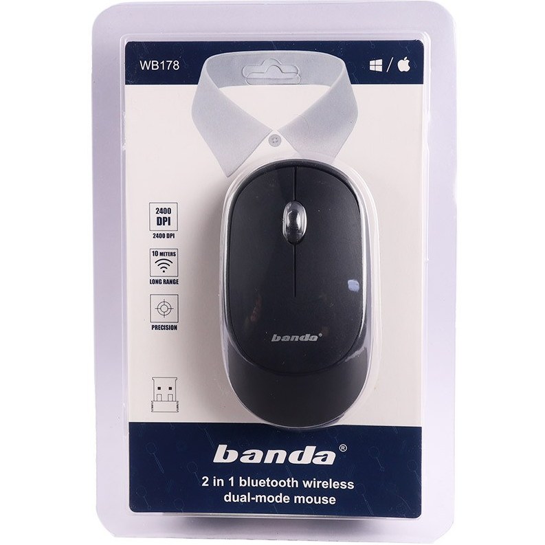 موس بی سیم Banda مدل WB178 با طراحی ارگونومیک و عملکرد دقیق ا فلاح نت