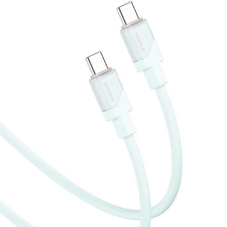 کابل شارژ سریع تایپ سی به تایپ سی HISKA مدل LX-881CC طول 1.2 متر - رنگ سبز ا فلاح نت