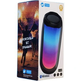 اسپیکر بلوتوثی پودر مدل PD980 با نورپردازی آکواریومی RGB و صدای استریو ا فلاح نت
