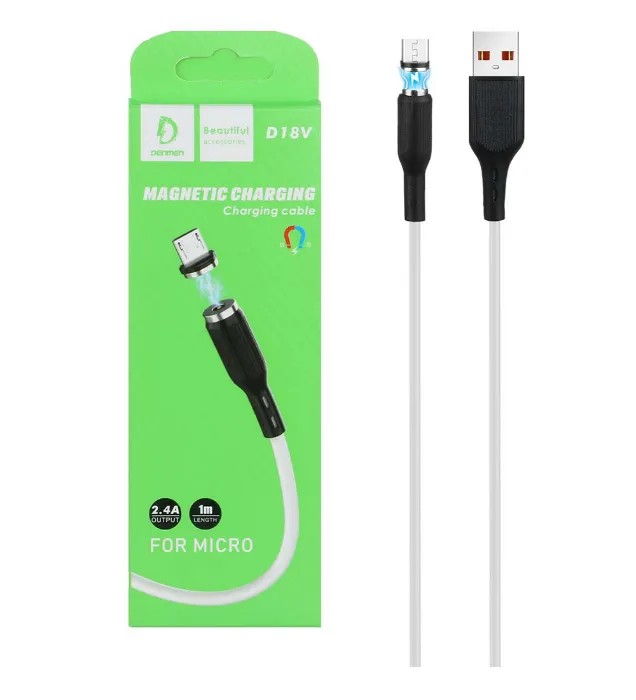 کابل مگنتی USB به MicroUSB دنمن مدل D18 V با طول 1 متر ا فلاح نت