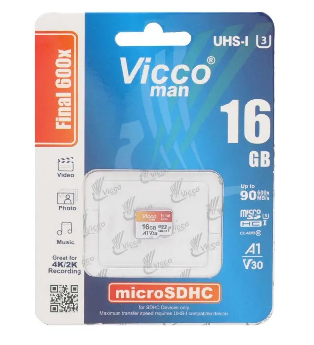 کارت حافظه microSDHC ویکومن مدل FINAL 600X ظرفیت 16 گیگابایت – سرعت بالا و کارایی بی‌نظیر برای ذخیره‌سازی داده‌ها ا فلاح نت