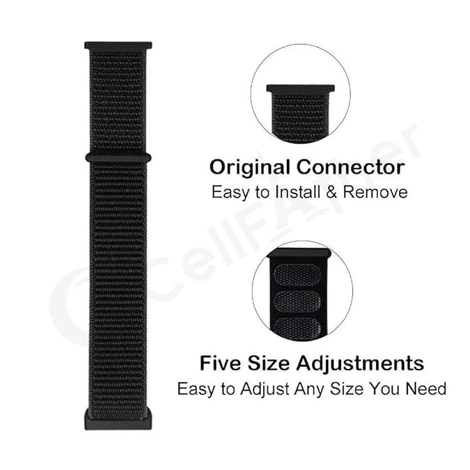 بند نایلونی نرم مشکی سازگار با اپل واچ سایز 42/44/45/49 میلی‌متری – طراحی سبک و ارگونومیک ا فلاح نت