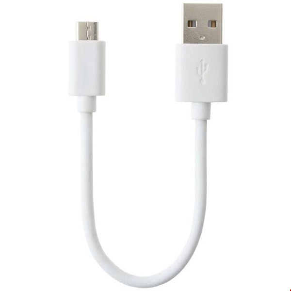 کابل شارژ و دیتا USB به MicroUSB طول ۲۰ سانتی‌متر مناسب پاوربانک و استفاده روزمره ا فلاح نت