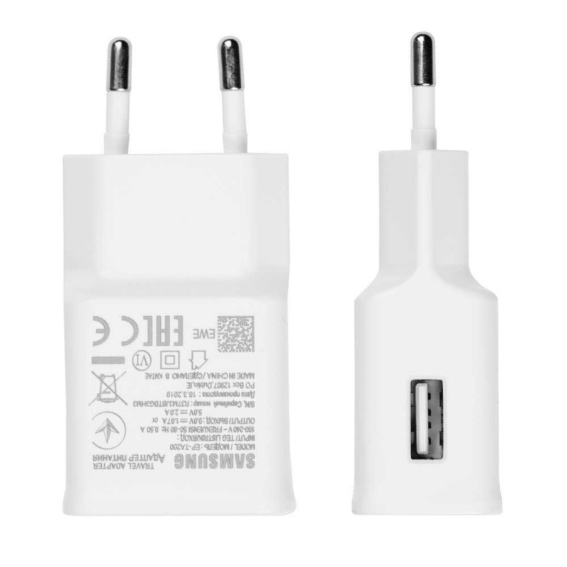شارژر دیواری 15 وات سامسونگ مدل EP-TA200 با پورتUSB-A -سفید ا فلاح نت