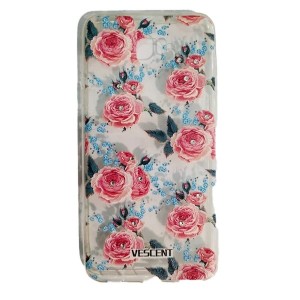 کاور فانتزی ژله‌ای طرح گل مناسب Samsung Galaxy C7 Pro - سبک و ضد ضربه ا فلاح نت