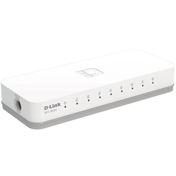 سوییچ رومیزی 8 پورت دی لینک مدل D-Link DES-1008A ، مناسب برای خانه و دفتر- استوک ا فلاح نت