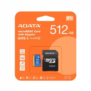 کارت حافظه ADATA microSDXC 512GB به همراه آداپتور UHS-I - کلاس 10، سرعت تا 100MB/s ا فلاح نت