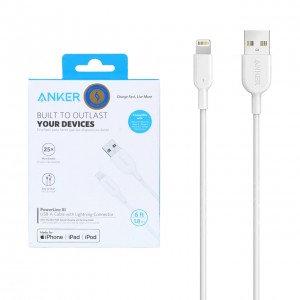 کابل شارژ 1.8 متری برای موبایل  آیفون شرکت  ANKER مدل PowerLine III A8813 ا فلاح نت