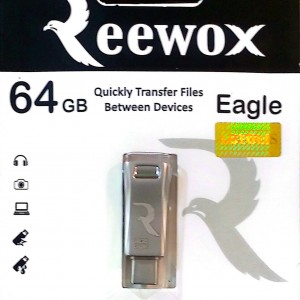 فلش OTG REEWOX مدل Eagle با ظرفیت 64 گیگابایت و پورتType-C ا فلاح نت