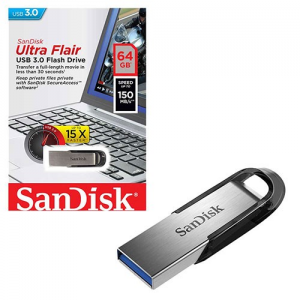 فلش مموری سن دیسک مدل Ultra Flair SDCZ73 با ظرفیت 64 گیگابایت و رابطUSB 3.0 ا فلاح نت