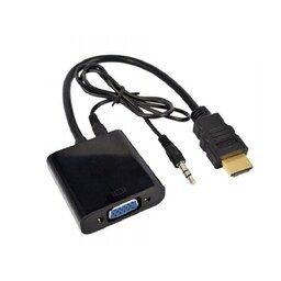 مبدل HDMI به VGA Venetolink با پشتیبانی از صدا، همراه کابل AUX برای اتصال آسان ا فلاح نت